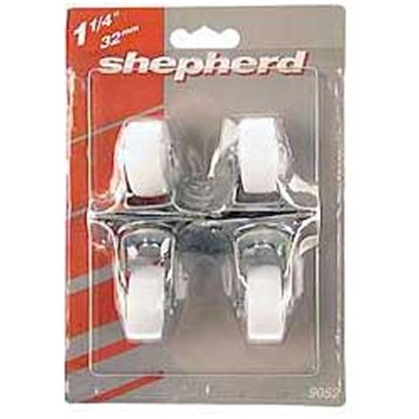 Shepherd Shepherd 9052 4 Count 1.25 in. White Light Duty Swivel Plate Caster 9052